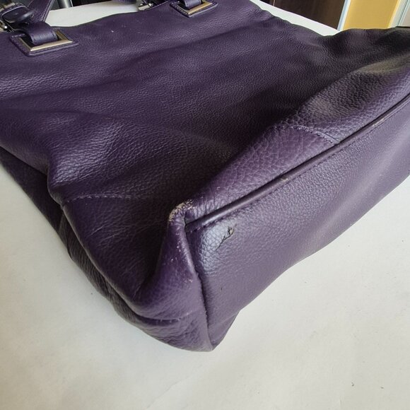 Purple Leather Shoulder Bag/Purse - Picture 7 of 13